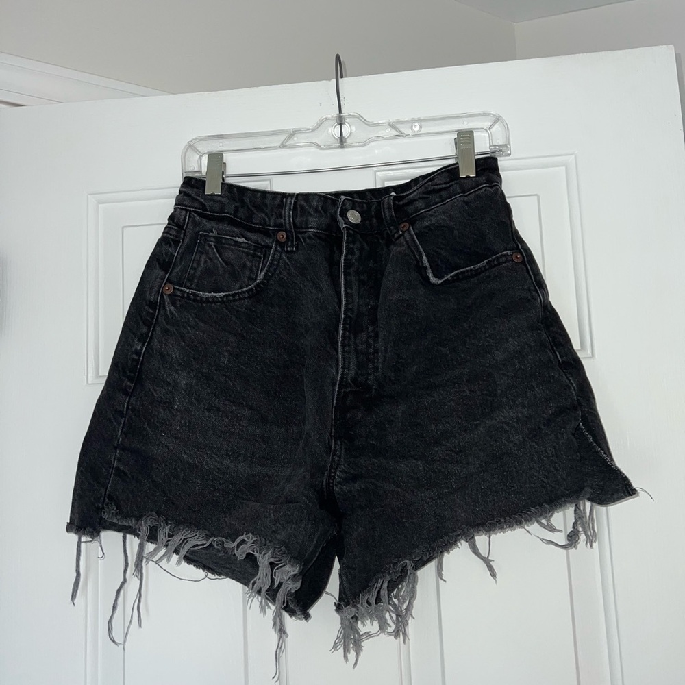 Women's Black Denim Shorts